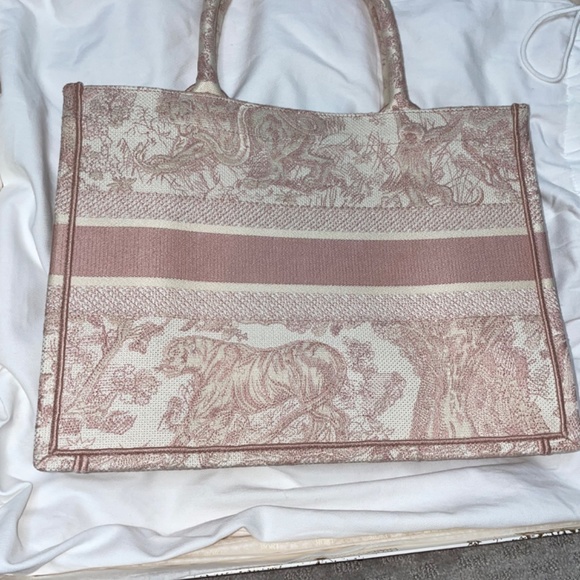 PINK CHRISTIAN DIOR BOOK TOTE MEDIUM - Picture 7 of 16